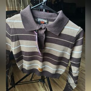 FB County crop top Charlie Brown long sleeve